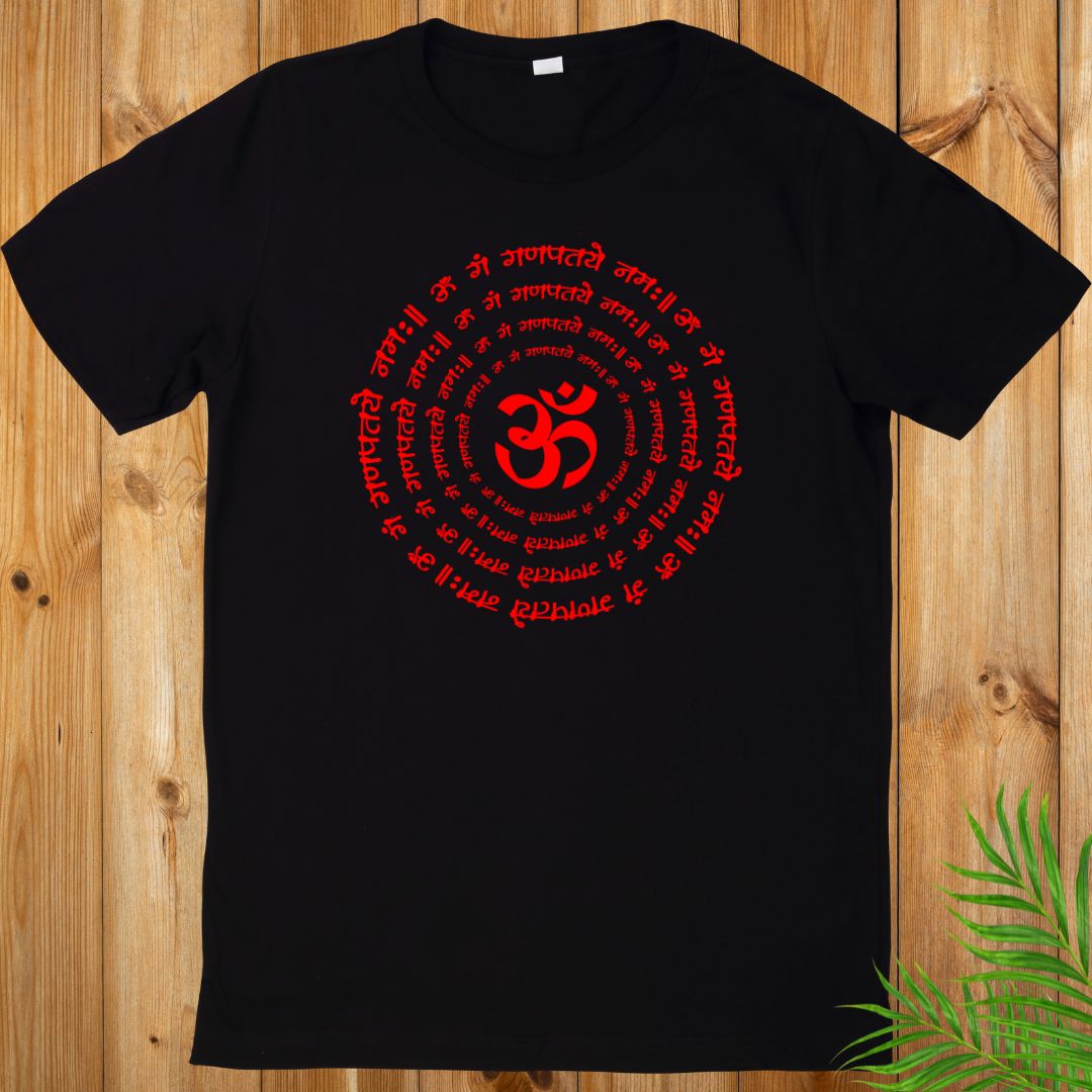 OM Gan Ganapateye Namaha T-Shirt, Yoga T-Shirt