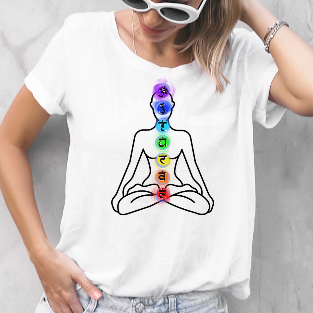 Seven Chakra T-Shirt, Meditation, Yoga Tshirt