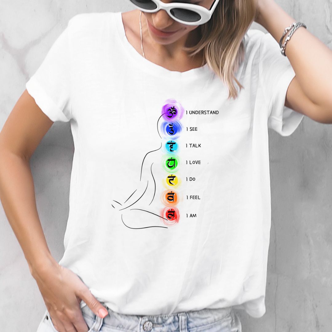 Seven Chakra T-Shirt, Yoga, Meditation T-shirt