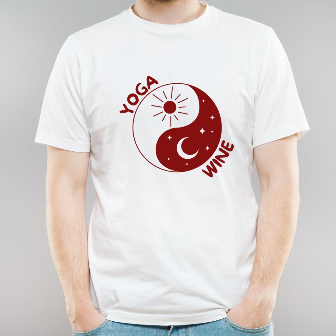 Yoga and Wine Unisex Tshirt