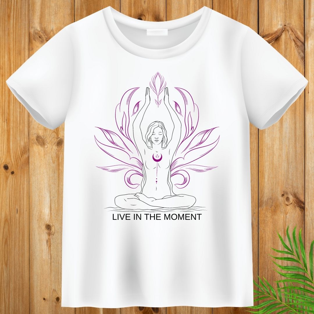 Live in the moment T-Shirt, Yoga T-Shirt