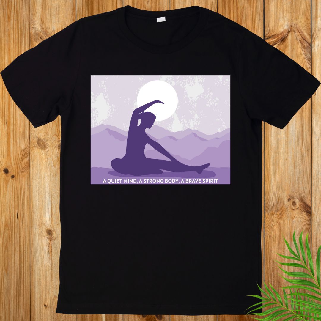 Quiet Mind, Strong Body T-Shirt, Yoga T-Shirt