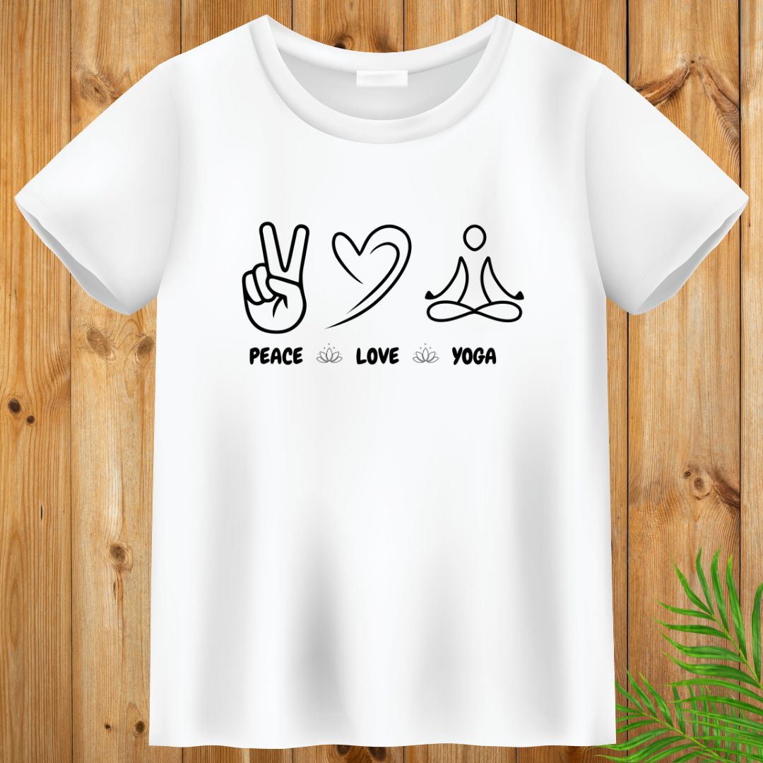 Peace, Love, Yoga T-Shirt